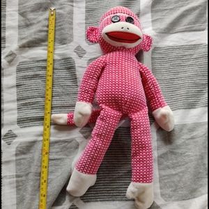 Pink Sock Monkey Plush